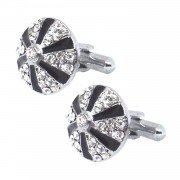 Cufflink Floral shape with stone