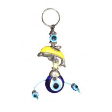 Evil Eye Dolphin key Ring