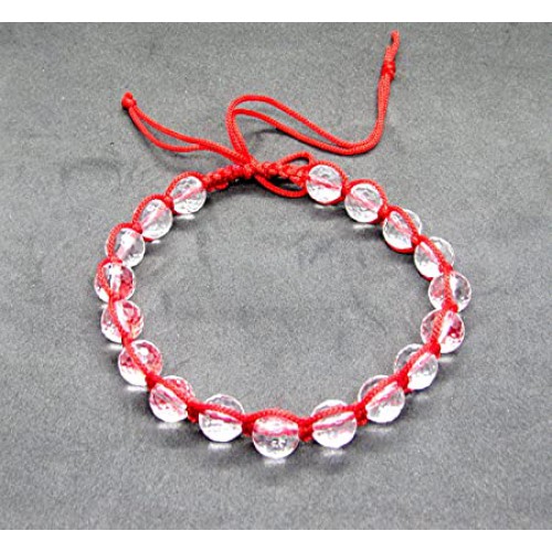 Sphatik Beads With 7 Mukhi Rudraksha Customized Bracelet for Wealth And  Success