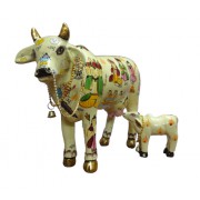Kamadhenu Cow With Calf (Deities)