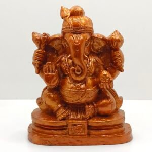 Chaturbhuj Ganesh Ji Navdhanya Ganesha Idol Mayura for Car Dashboard, Home Decor, Mandir, Pooja