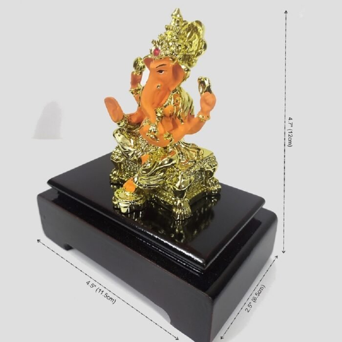 Gold Plated Ganesha With Base 5