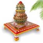 Marble Amrit Kalash With Chowki 1