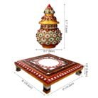Marble Amrit Kalash With Chowki 2