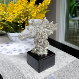 Antique Horse Statue Table Décor Showpiece – Elegant Horse Sculpture for Living Room & Home Gifting (2.5 x 5.5 in)