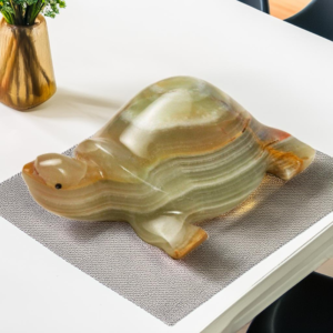 Feng Shui Tortoise, Vastu Item for Home, Housewarming Gifts & Office (Onyx Stone) (2.5 Inches)