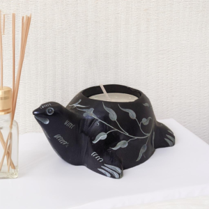 Vastu Tortoise / Kachua Feng Shui Black Showpiece for Home, Office, Living Room, Hotel (9.5 x 7 cm)