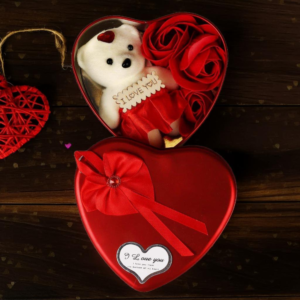 Teddy with Rose Valentine's Day Gift for Girlfriend Boyfriend, Friendship Day Gifts, Rose with Teddy Bear