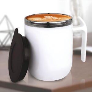 Insulated Stainless Steel Coffee Mug 250ml For Tea & Milk for Travel, Home, Office, Restaurant Stylish, Leakproof, Premium Coffee Mugs (White)