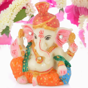 Small Ganesha Idol for Home Decor & Car Dashboard for Pooja/Temple Religious Gifts, Decorative Showpiece for Office Table
