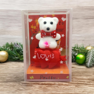 Teddy Valentine Day Gift for Girlfriend Boyfriend Valentines for Wife Husband Rose with Love Teddy Gifts (Red)