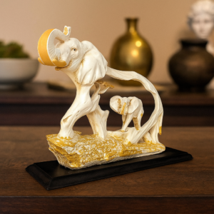 Vastu Decoration Elephant Idol Statue for Home & Office Décor Showpiece | Polyresin Wildlife Animal Figurine