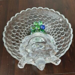 Crystal Tortoise with Plate & Pebbles for Home Décor Vastu Feng Shui Big