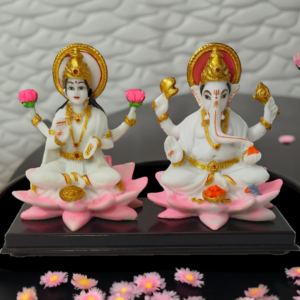 Laxmi Ganesh Idol Hindu God Figurine for Decorations & Diwali Pooja